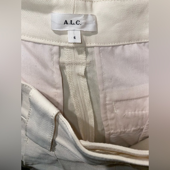 New! A.L.C. Tommy II Cream Pleated Wide-Leg Relaxed Women's Trousers 🤍 size 6 - Picture 11 of 13